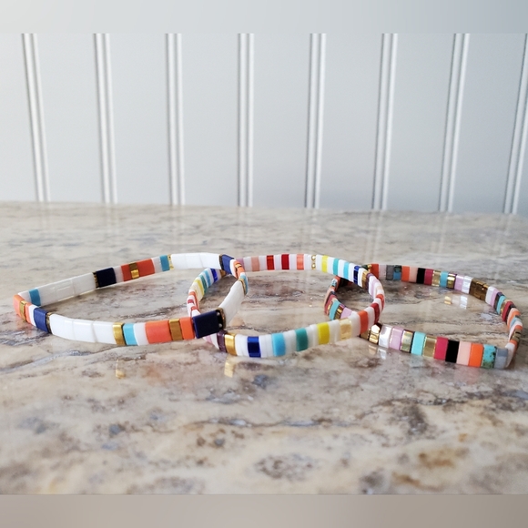 Source Unknown Jewelry - Tila Bead Bracelets 3pc